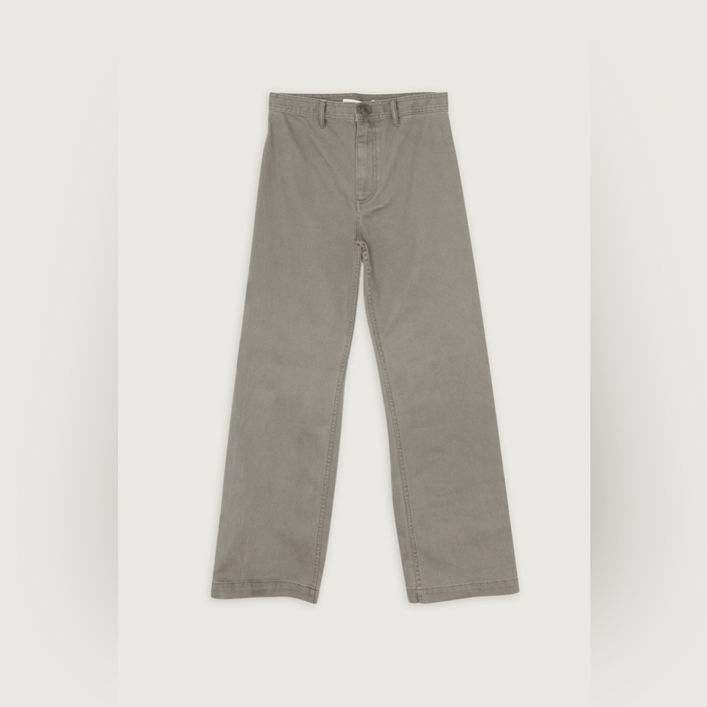⭐️  NWOT OAK + FORT Straight Leg Twill Pants, grey, size 8